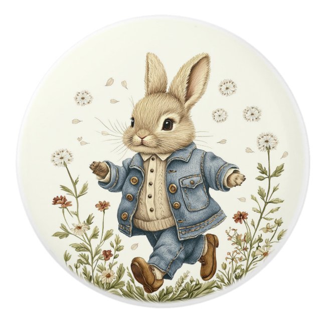 Ceramic Drawer Pull - Autumn Run Knopp (Framsidan)