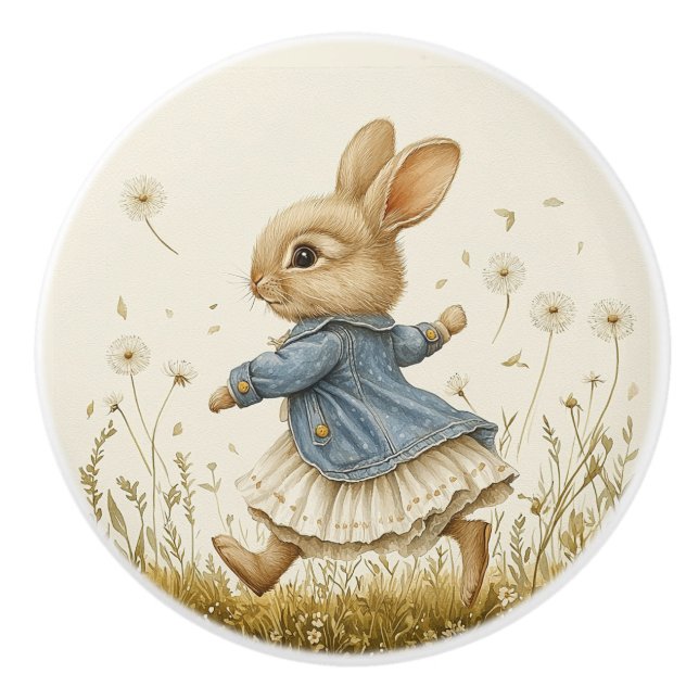 Ceramic Drawer Pull - Running Free Knopp (Framsidan)