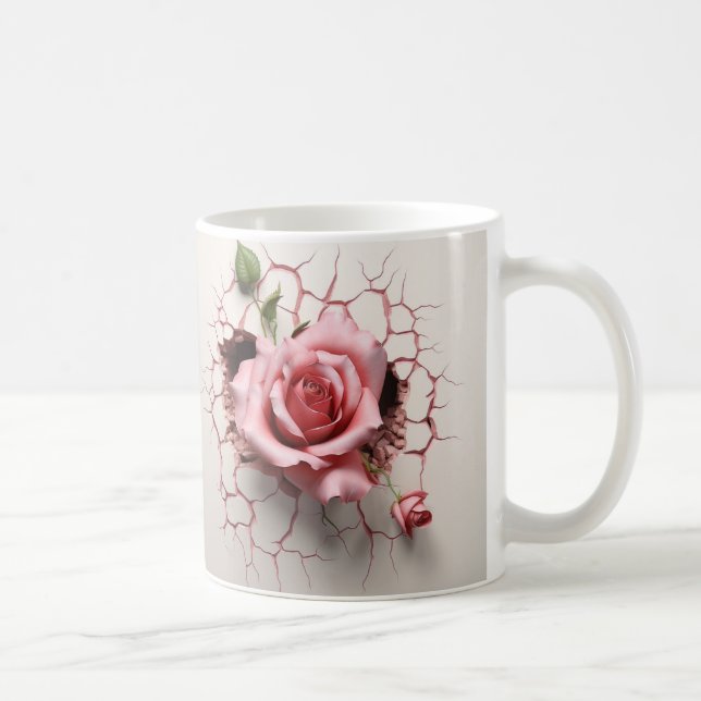 Ceramic Flower Mug Rose Kaffemugg (Höger)