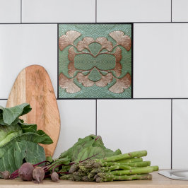 Ceramic Gingko Tile Kakelplatta