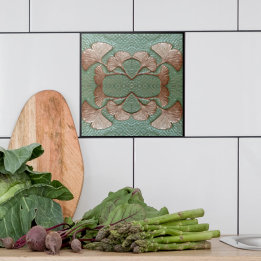 Ceramic Gingko Tile Kakelplatta