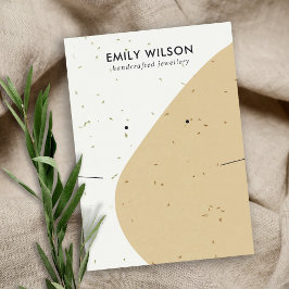 CERAMIC GULT OCHRE WAVE NECKLACE EARRING VISNING VISITKORT