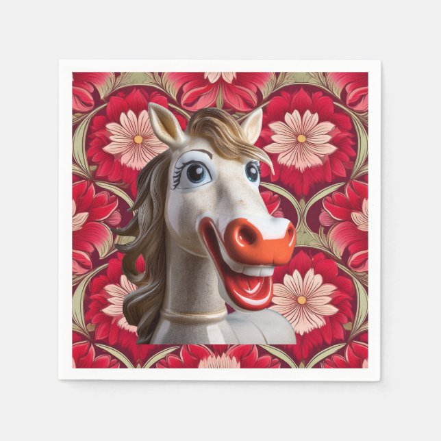 ceramic horse napkin pappersservett (Framsidan)