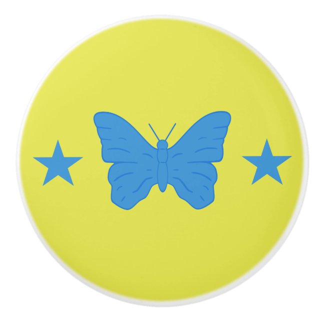 Ceramic knob pull with flag of Bady Bassit Knopp (Framsidan)