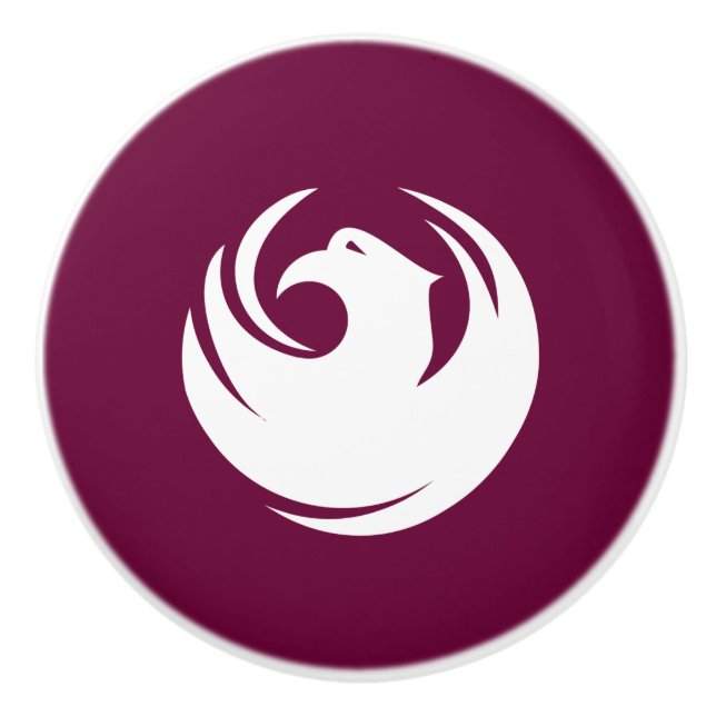 Ceramic knob pull with flag of Phoenix City Knopp (Framsidan)