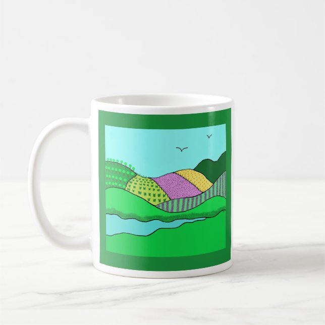 Ceramic Mug - Rolling Hills Kaffemugg (Vänster)