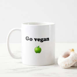 Ceramic mug with Go Vegan design Kaffemugg