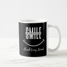 Ceramic mug with positive quote "Smile everytime" Kaffemugg