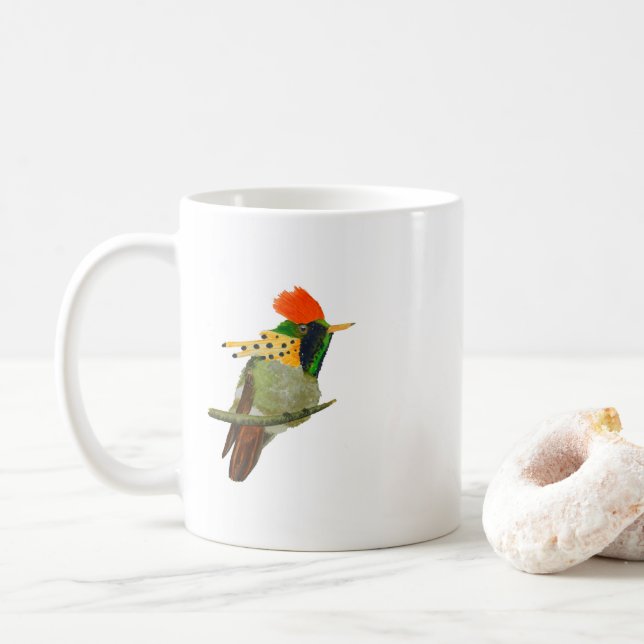 Ceramic mug with Tufted Coquette design Kaffemugg (Med munk)