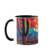 Ceramic Mugg Arizona Sunset i Abstrakt Stil