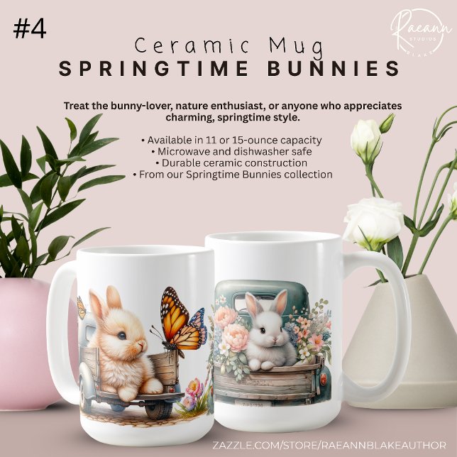 Ceramic Mugg, Springtime Bunnies Kaffemugg (Skapare uppladdad)