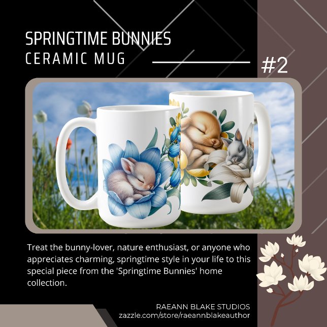 Ceramic Mugg, Springtime Bunnies Kaffemugg (Skapare uppladdad)