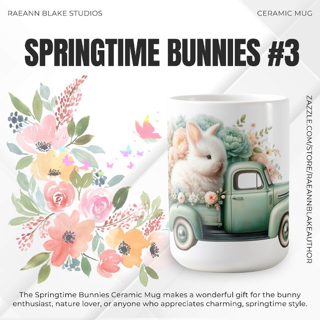 Ceramic Mugg, Springtime Bunnies Kaffemugg (Skapare uppladdad)