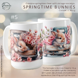 Ceramic Mugg, Springtime Bunnies Kaffemugg