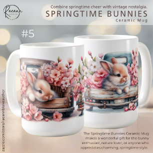 Ceramic Mugg, Springtime Bunnies Kaffemugg