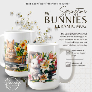 Ceramic Mugg, Springtime Bunnies Kaffemugg