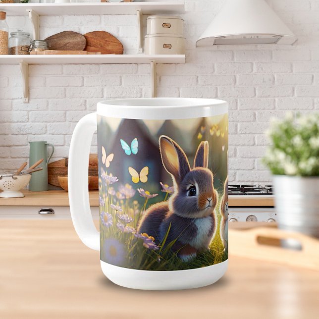 Ceramic Mugg, Springtime Bunnies Kaffemugg (Skapare uppladdad)