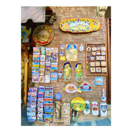 Ceramic Shop på Siena, Italien Fototryck