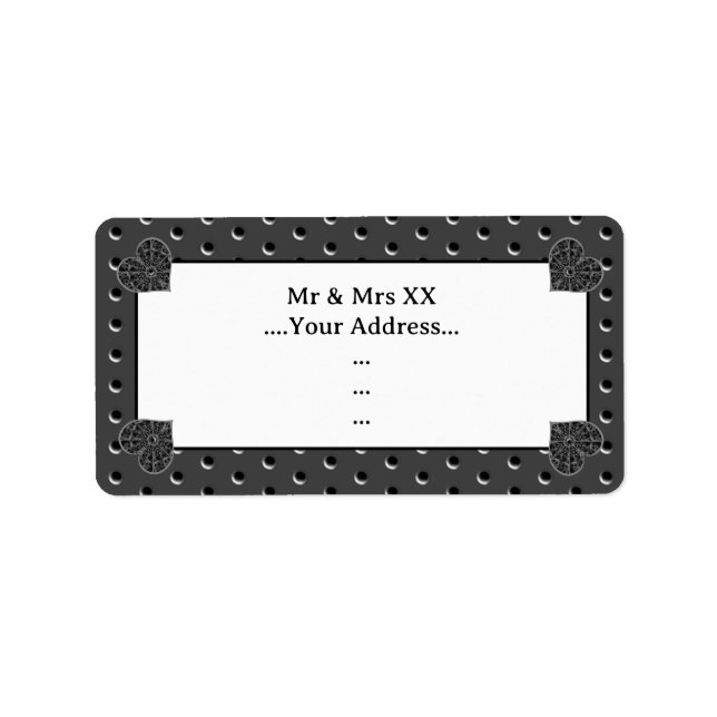Ceramic Snöre Black Adressetikett (Framsidan)