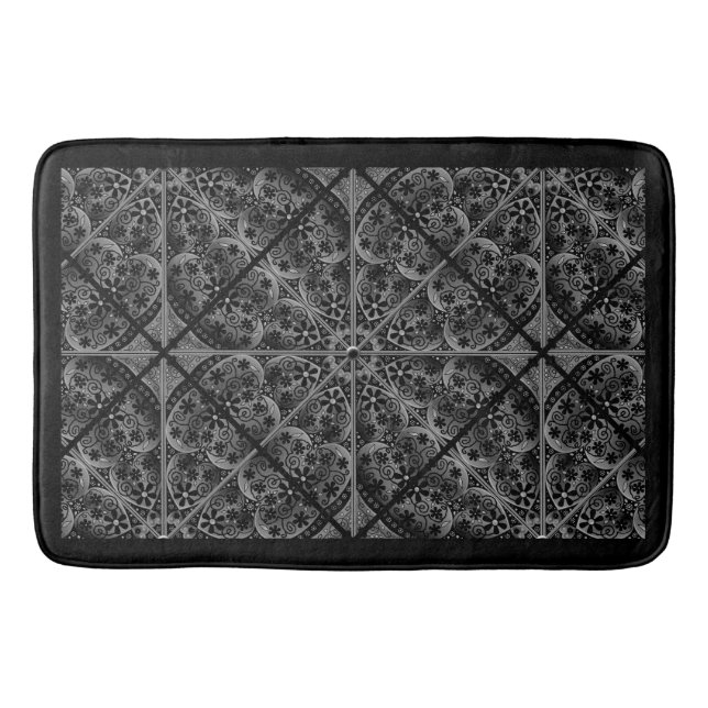 Ceramic Snöre Black Badrumsmatta (Framsidan)
