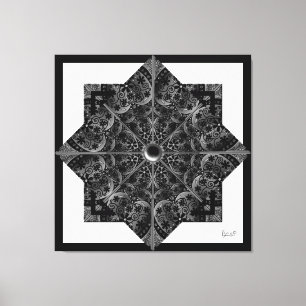 Ceramic Snöre Black Canvastryck