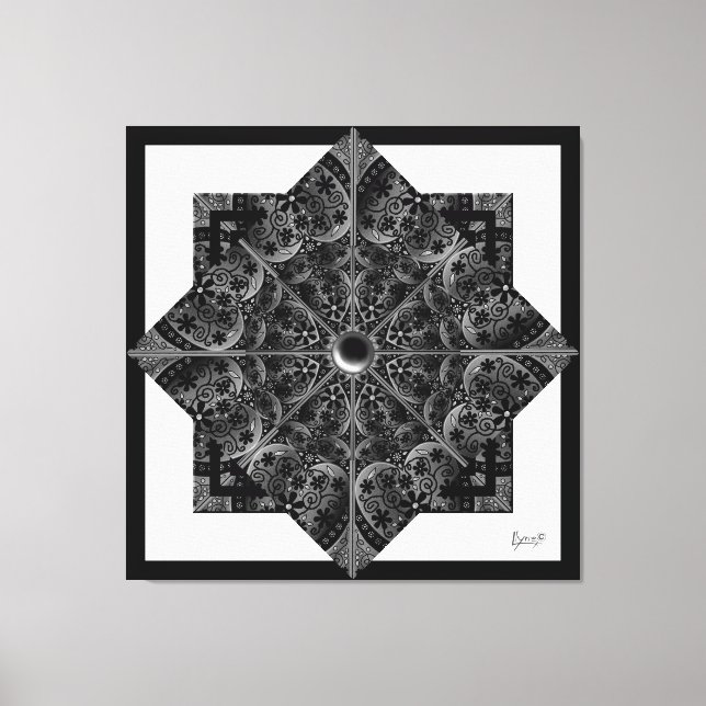 Ceramic Snöre Black Canvastryck (Framsida)