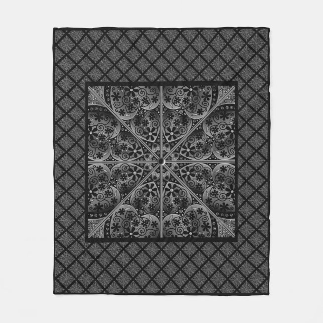 Ceramic Snöre Black Fleecefilt (Framsidan)