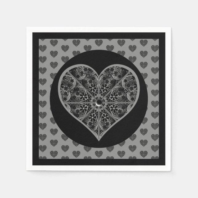 Ceramic Snöre Black Pappersservett (Framsidan)