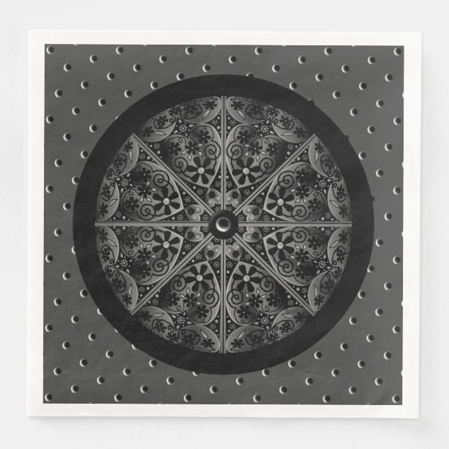Ceramic Snöre Black Pappersservett (Framsida)