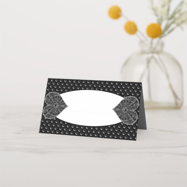 Ceramic Snöre Black Placeringskort (Framsida)