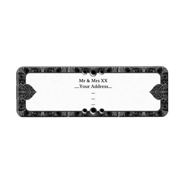 Ceramic Snöre Black Returadress Etikett (Framsidan)