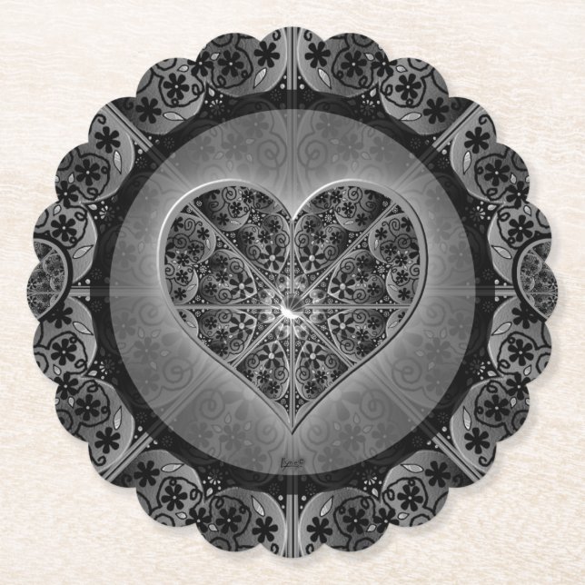 Ceramic Snöre Black Underlägg Papper (Framsida)