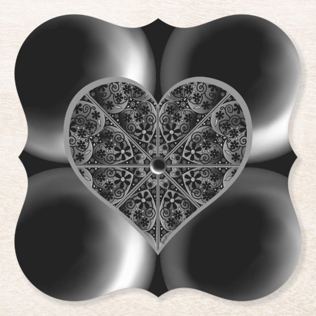 Ceramic Snöre Black Underlägg Papper (Framsida)