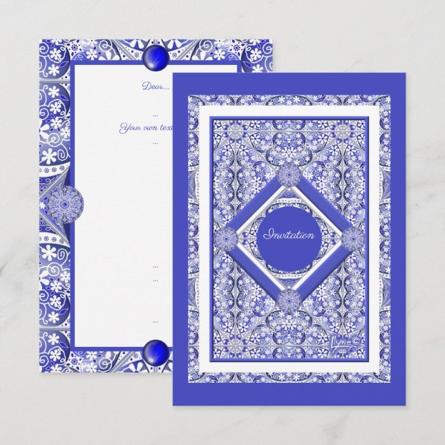 Ceramic snöre Blue of Greece (Fram/baksida)