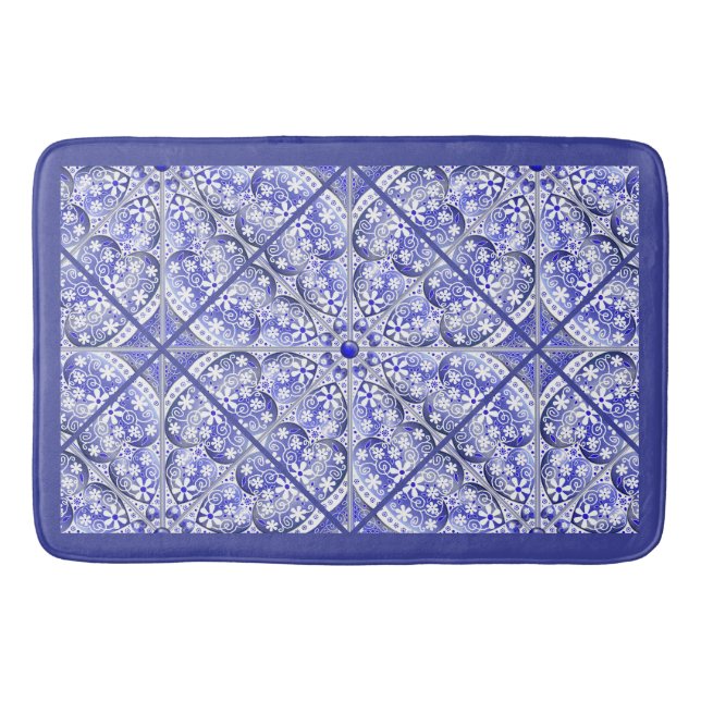 Ceramic Snöre Blue of Greece Badrumsmatta (Framsidan)