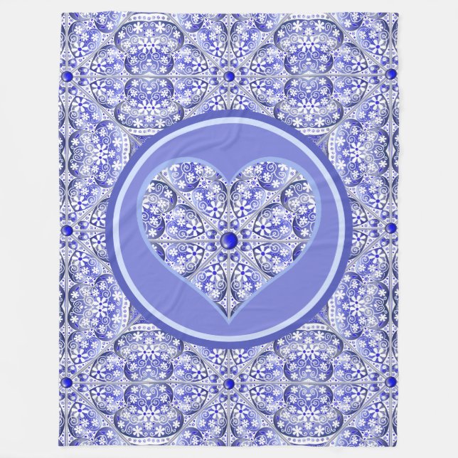 Ceramic snöre Blue of Greece Fleecefilt (Framsidan)