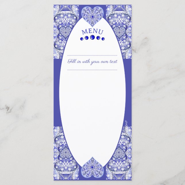 Ceramic snöre Blue of Greece Meny (Framsida)