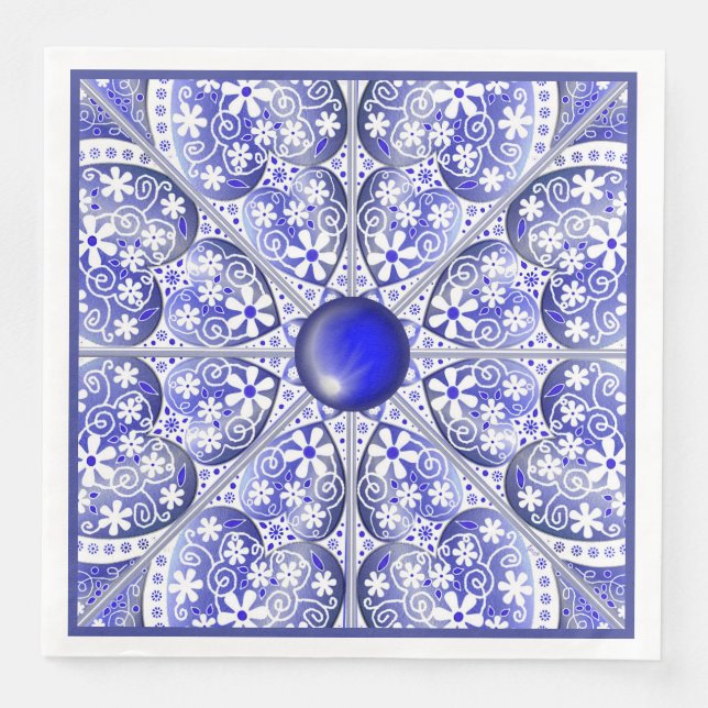 Ceramic Snöre Blue of Greece Pappersservett (Framsida)