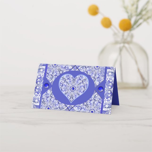 Ceramic Snöre Blue of Greece Placeringskort (Baksida)