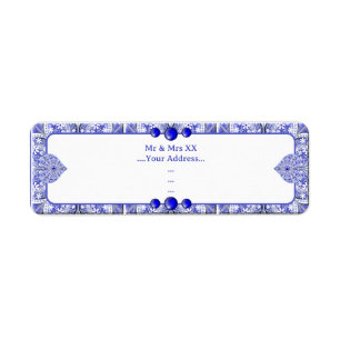 Ceramic Snöre Blue of Greece Returadress Etikett