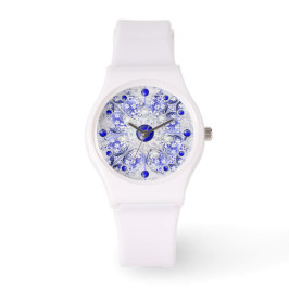 Ceramic Snöre Blue of Greece & snowflake Armbandsur