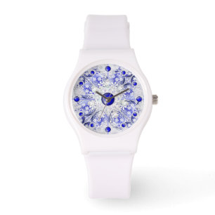 Ceramic Snöre Blue of Greece & snowflake Armbandsur