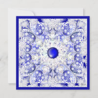 Ceramic Snöre Blue of Greece & snowflake