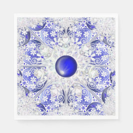 Ceramic Snöre Blue of Greece & snowflake Pappersservett