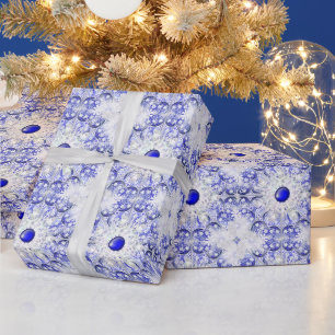 Ceramic Snöre Blue of Greece & snowflake Presentpapper