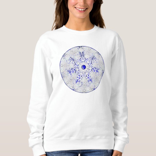 Ceramic Snöre Blue of Greece & snowflake T Shirt (Framsida)