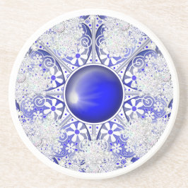 Ceramic snöre Blue of Greece & snowflake Underlägg