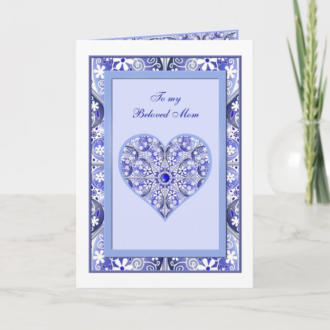 Ceramic Snöre Blue of Greece Tack Kort (Framsida)