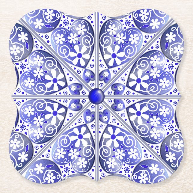 Ceramic snöre Blue of Greece Underlägg Papper (Framsida)