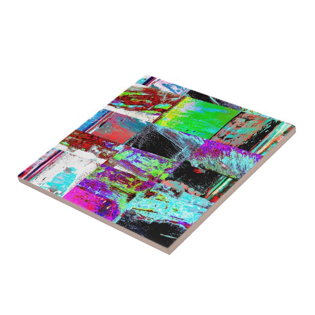 Ceramic Tile – Abstract Grid Kakelplatta (Sidan)